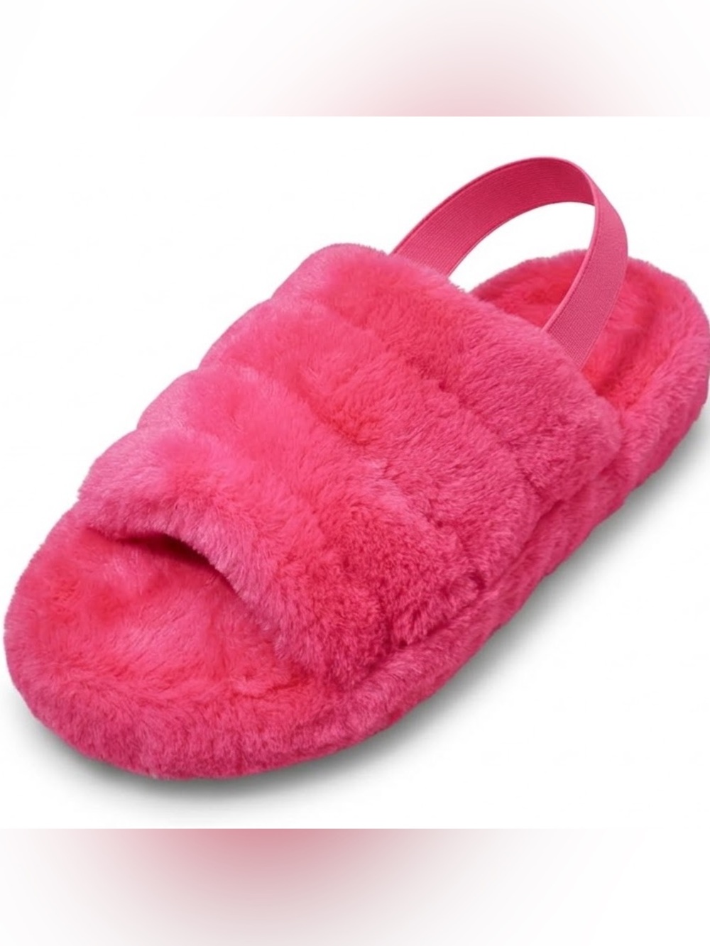 Women Cozy Toes Furry Slingback Slippers
